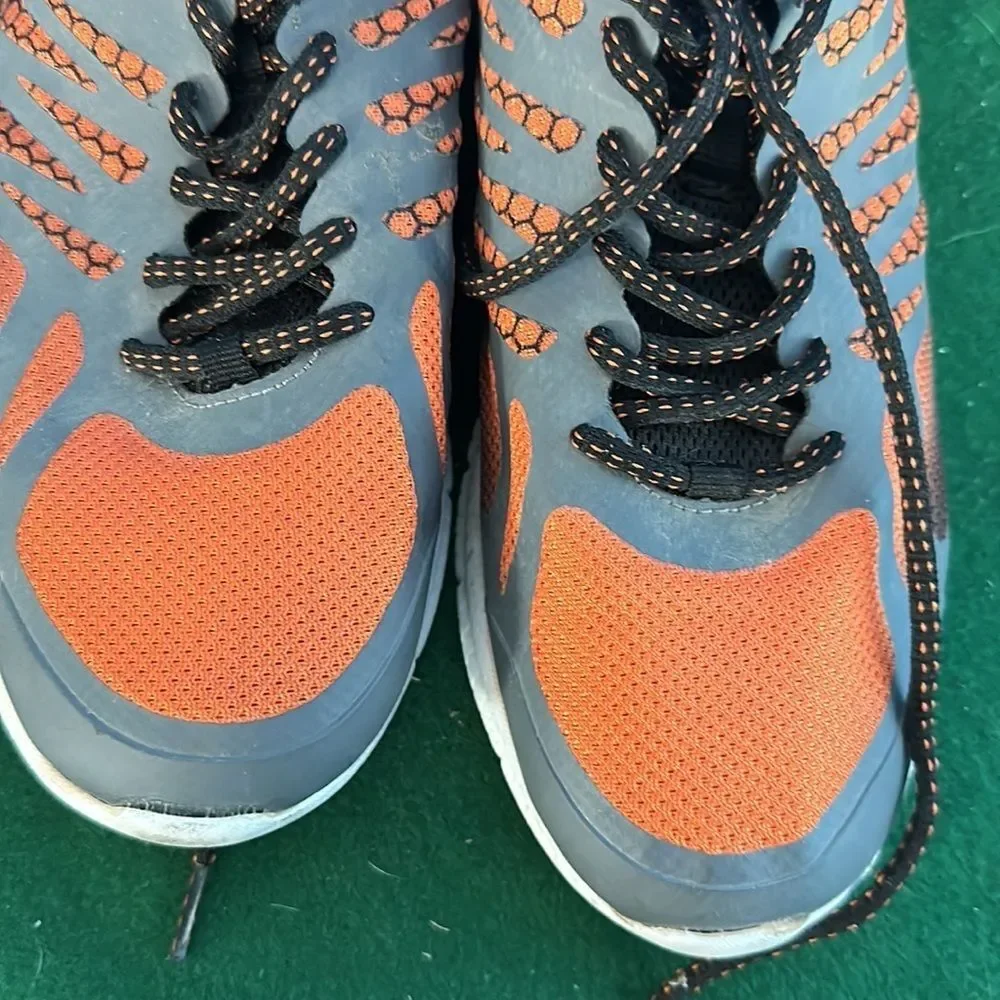 Fila Men's Orange Black Athletic Running Shoes Lace-Up Size 10 Sneakers